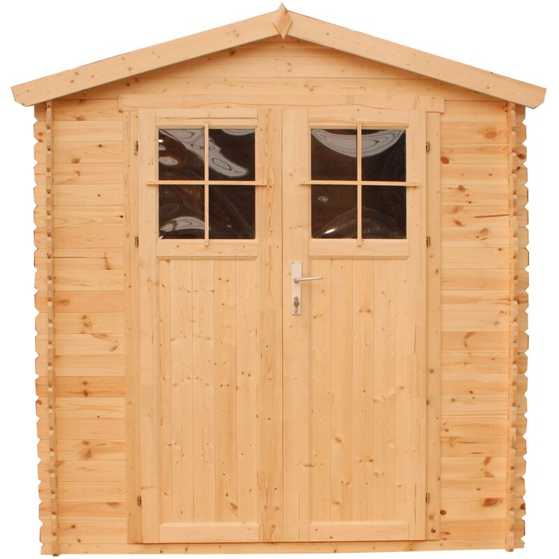 Timbela - Abri de jardin en bois - porte verrouillable de haute qualité- Stockage extérieur I216xL206xH218 cm/ 3.53 m2 Petit abri à outils, Local à
