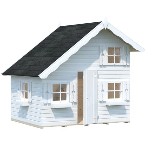 Abri de jardin en bois Tom 3,8 m2 Peint blanc