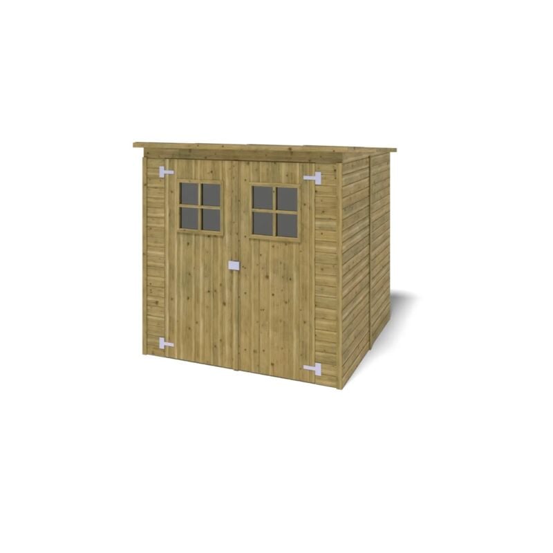 Altanka - Abri de jardin en bois 3,42 m2 - 1,90x1,80 m - traité - Couleur: vert