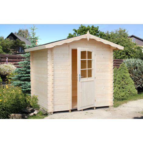 Abri de jardin en bois Vivian 3,8 m2 Naturel