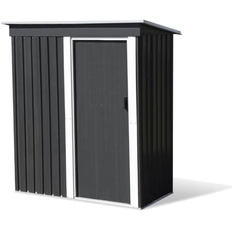 Abri de jardin en métal - 1,14 m² - Gris Anthracite - Acier galvanisé