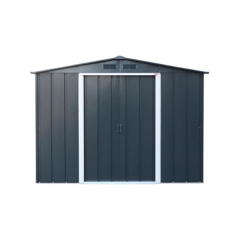 Abri de jardin en métal 4,77 m2 Duramax Kit d'ancrage inclus - Gris anthracite