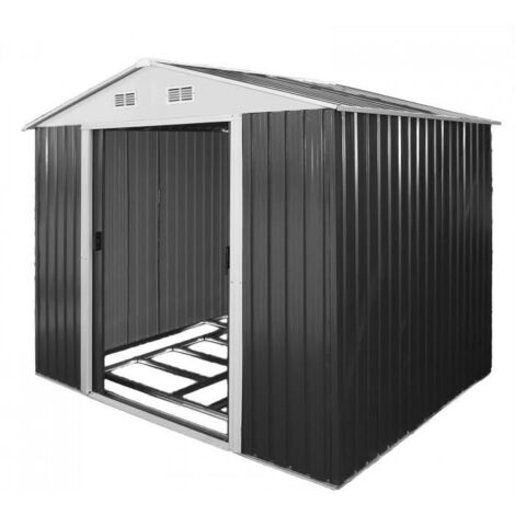 Abri de jardin en métal anthracite 'Leeds'
