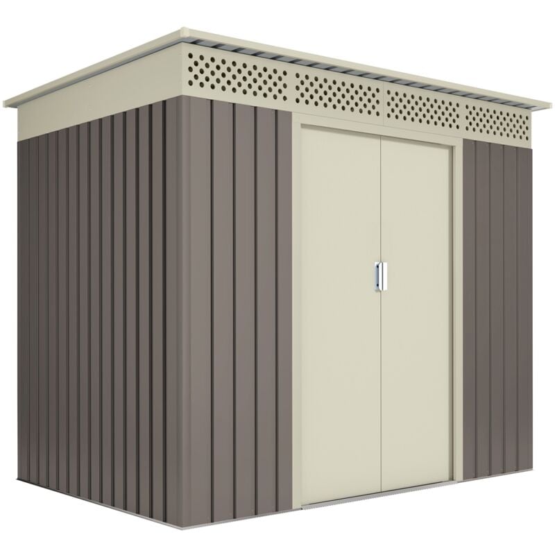 Abri de jardin en métal Nykop 3.02m2 - Garantie 10 ans - 213x142x184cm. Remise métal