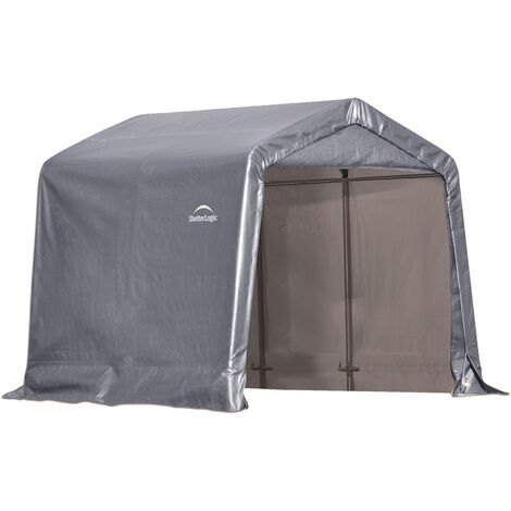 Abri de jardin en polyéthylène 240x240x240 cm – Résistant aux UV – Armature acier 3,5 cm – 4 ancres anti-tempête fournies – Shelterlogic