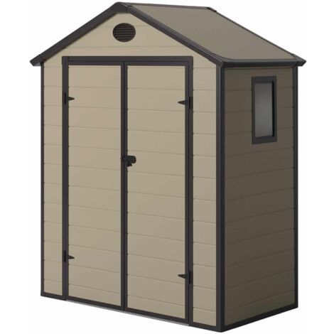 Abri de Jardin en Résine Gardiun Rosetta 1,92 m² 102x188x225 cm Écru/Marron
