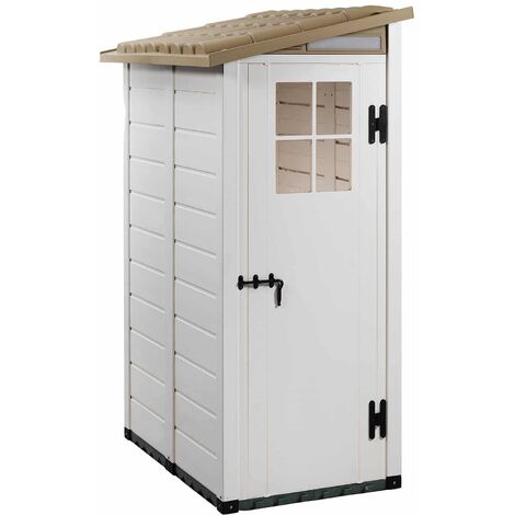 Abri de Jardin en Résine Gardiun Tuscany Evo 100 Terraza 1,32 m² 139x95x201 cm Bicolore