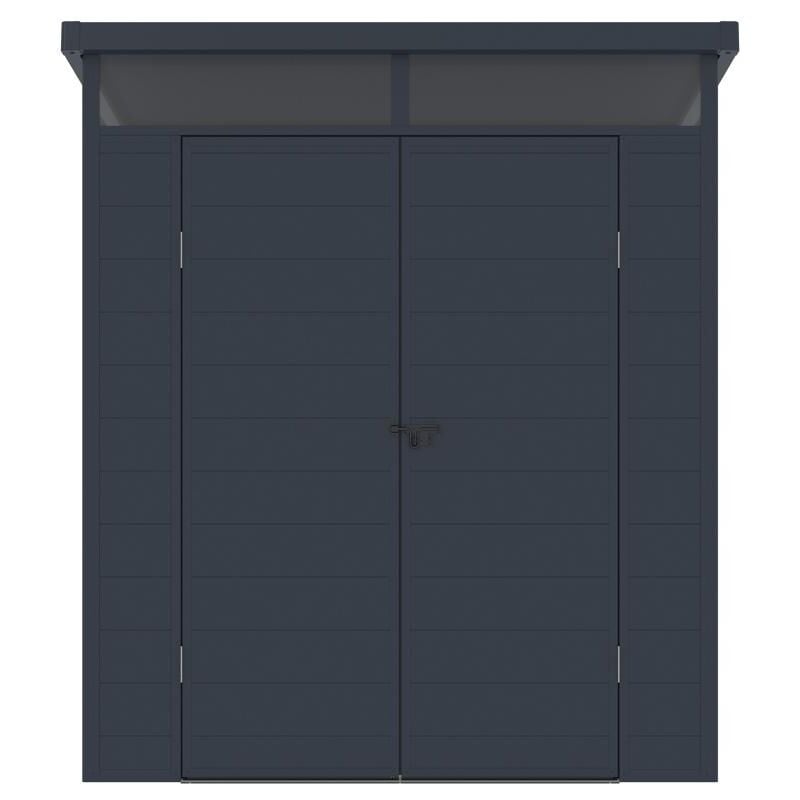 Abri de jardin en résine gris anthracite 3,65 m² avec plancher - MINARO