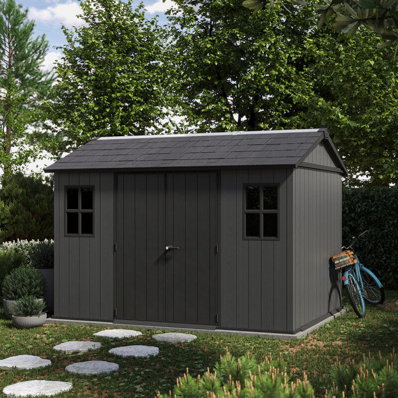 Abri de jardin newton plus 1175 - 7.2m² - Gris