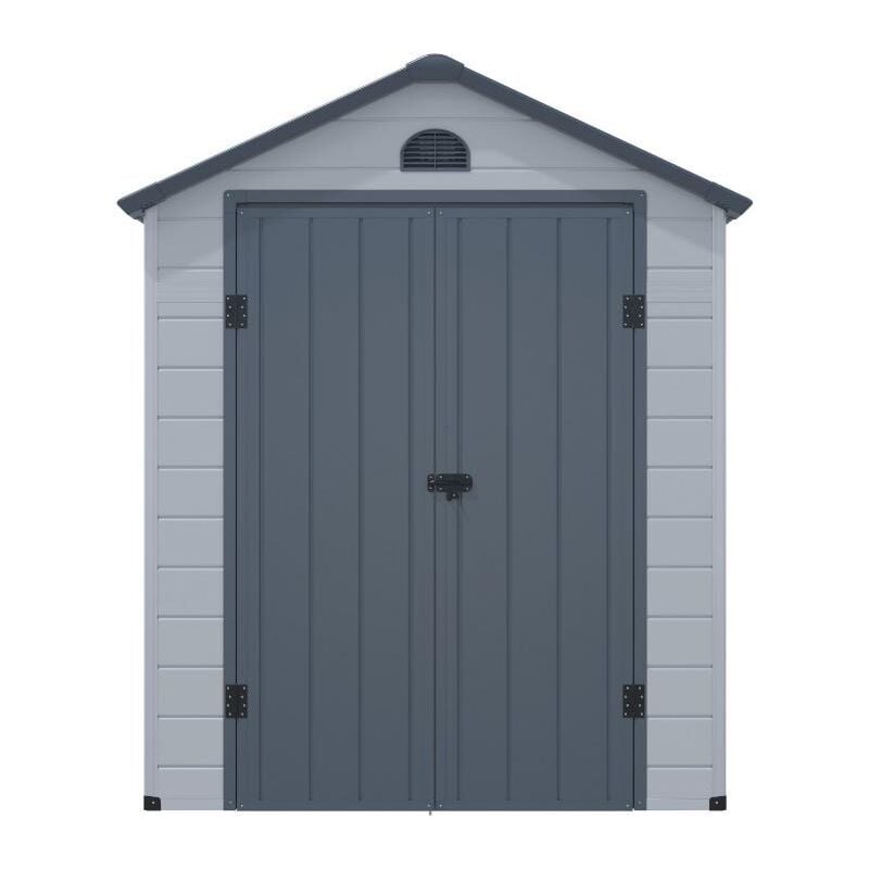 Abri de jardin en résine gris 3,65 m² - cesio