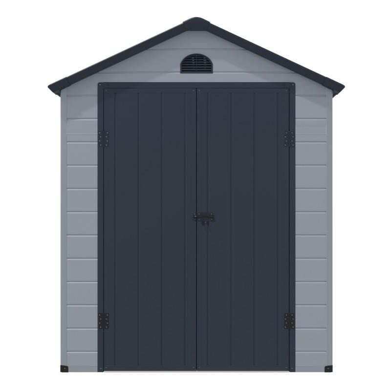 Abri de jardin en résine grise 5,32 m² - cesio