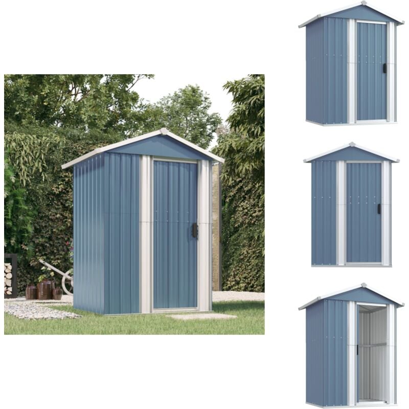 Abri de jardin Gris 126x97,5x177 cm Acier galvanisé - Abri De Jardin - Abri Extérieur - Rangement Extérieur - Cabane De Jardin - Outillage De Jardin