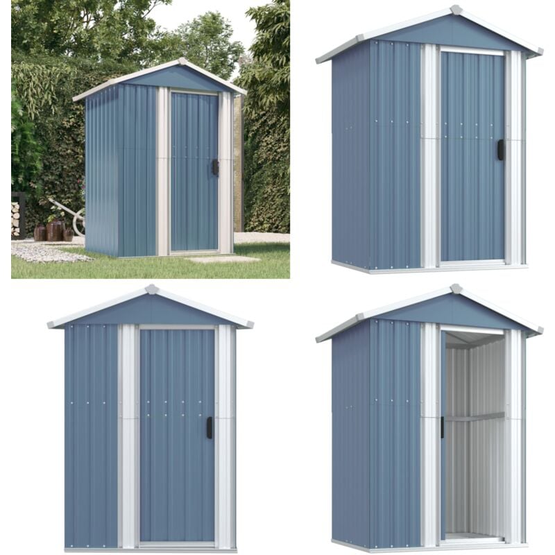 Abri de jardin Gris 126x97,5x177 cm Acier galvanisé - Abri De Jardin - Abri Extérieur - Rangement Extérieur - Cabane De Jardin - Outillage De Jardin