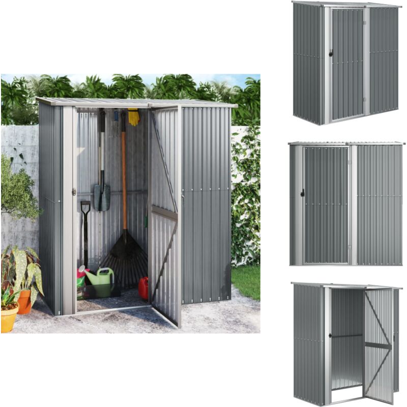 Abri de jardin Gris 180,5x97x209,5 cm Acier galvanisé - Abri De Jardin - Abri De Rangement - Abri Extérieur - Outillage - Stockage Extérieur