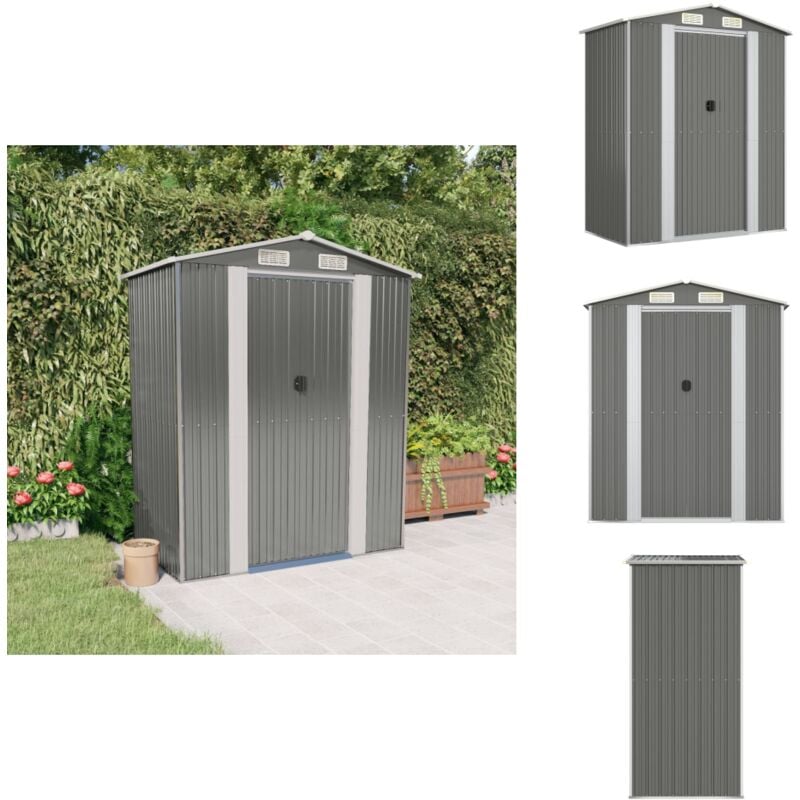 Abri de jardin Gris clair 192x108x223 cm Acier galvanisé - Abri De Jardin - Abri Extérieur - Rangement Extérieur - Cabane De Jardin - Outillage De