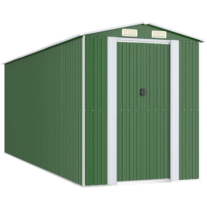 Abri de jardin Vert 192x523x223 cm Acier galvanisé
