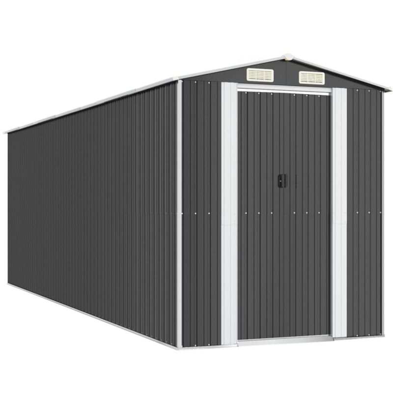 Abri de jardin Anthracite 192x606x223 cm Acier galvanisé - Vidaxl
