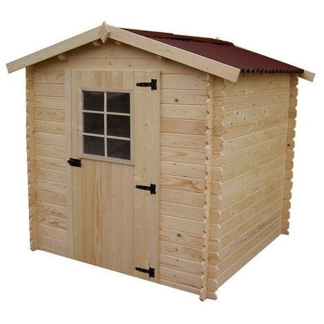 Abri de jardin Habrita VD2020.02NJ madriers massif 28mm surface 4,28m2 simple porte sans plancher fourni avec joint d'étanchéité
