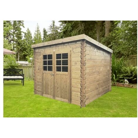 Abri de jardin HOF en bois 5,12m², Plancher Non, Abri bûches Non, Armoire adossée Non