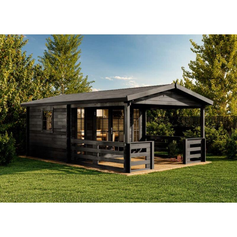 Alpholz - Tuinhuis Lappland-40 b van de Marktleider ✓Achteraf betalen ✓Gratis Levering ✓5 Jaar Garantie ✓Beste Onlineshop Tuin 2022 Gris Imprégné, 40