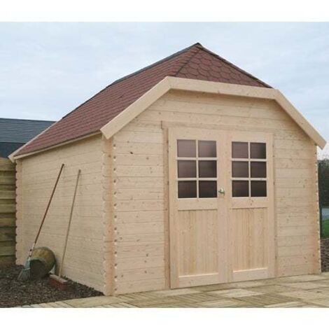 Abri de jardin LIMERICK en bois 10 m², Toiture Shingle gris, Plancher Oui