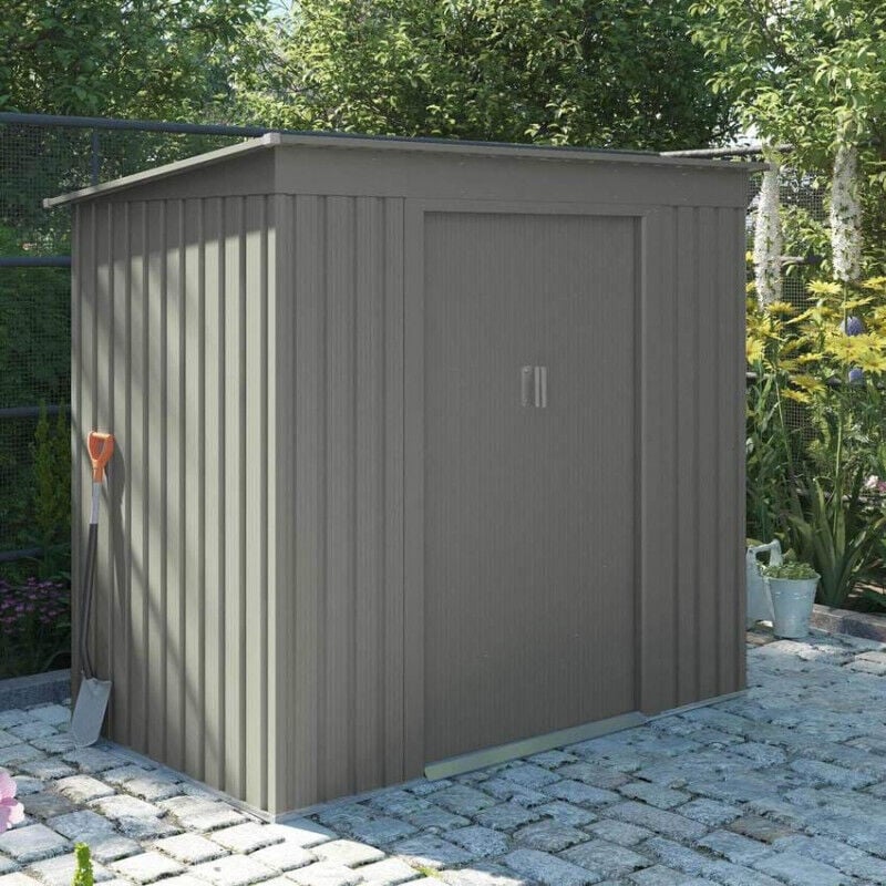 Abri de jardin en métal – mj monopente - 2,4 m² - Anthracite