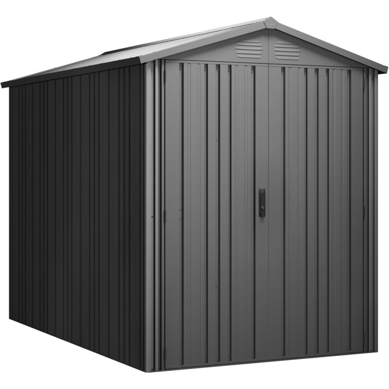 Abri de jardin métal Pioneer Y50 - Structure autoportante - Portes renforcées - Serrure avec clé incluse - Piliers en v - Cabane extérieur 4,30m2