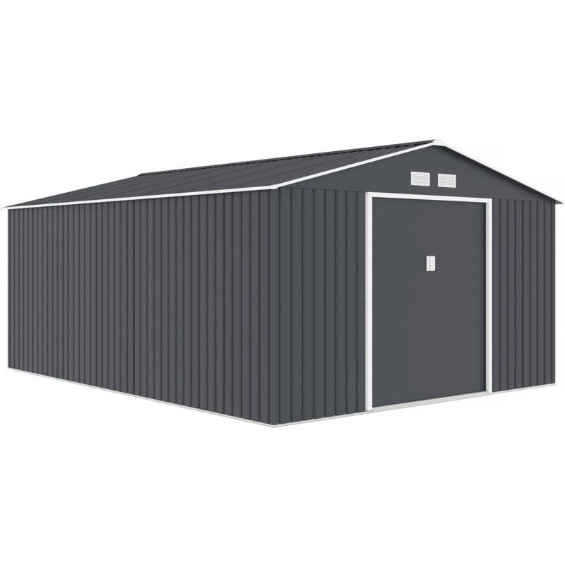 Habitat Et Jardin - Abri de jardin métal 'Vegas'- 15 m² - Gris
