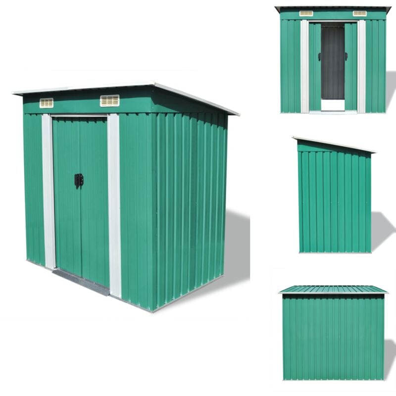 Abri de jardin Métal Vert - Abri De Jardin - Abri Métallique - Cabane De Jardin - Stockage Extérieur - Outillage