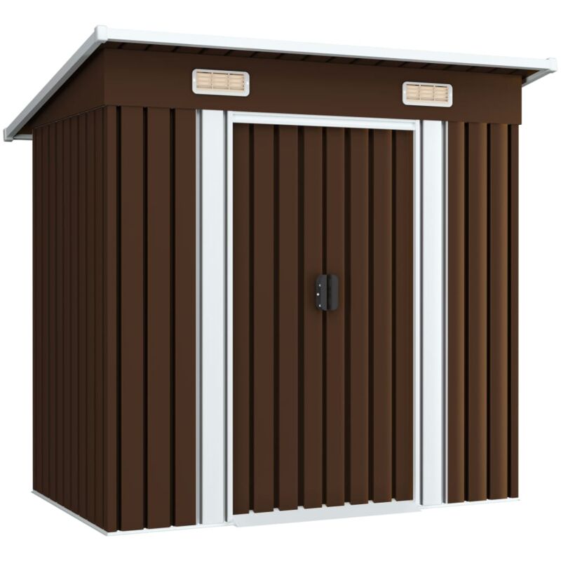 VidaXL - Abri de jardin acier, One Size, Marron