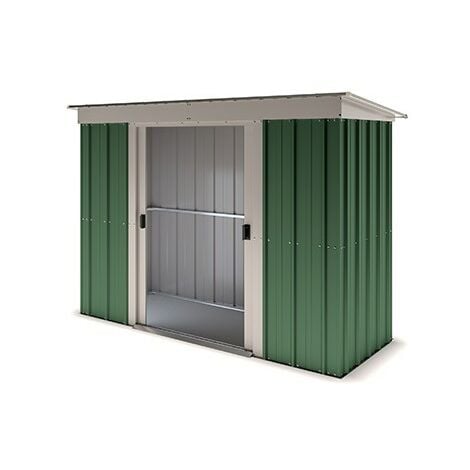 Abri de jardin métal vert Yardmaster 2,3 m² + kit d'ancrage - Vert