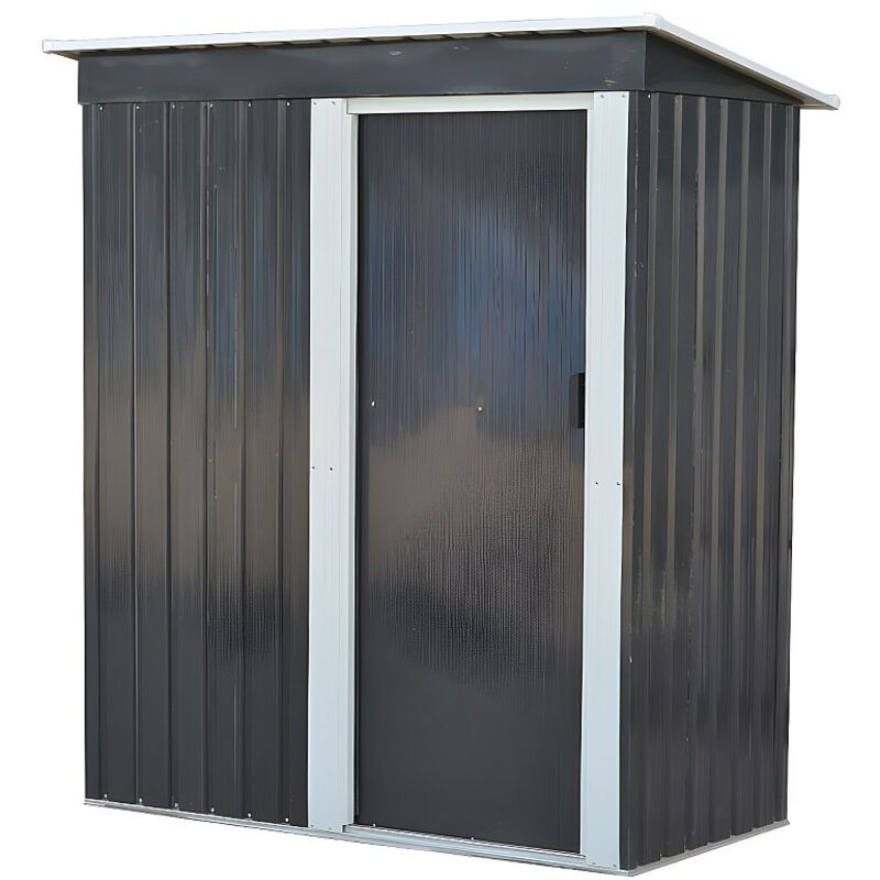 Abri de jardin métal en acier galvanisé gris 1,39 m² BIRON