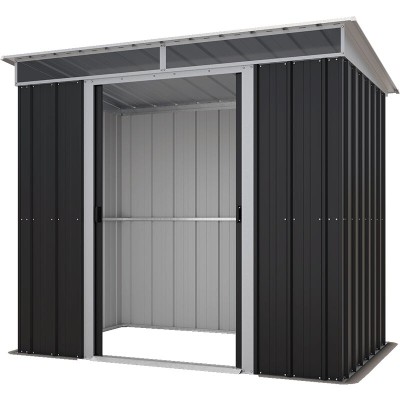Yardmaster - Abri de jardin métal gris 3,30 m² + kit d'ancrage - Gris