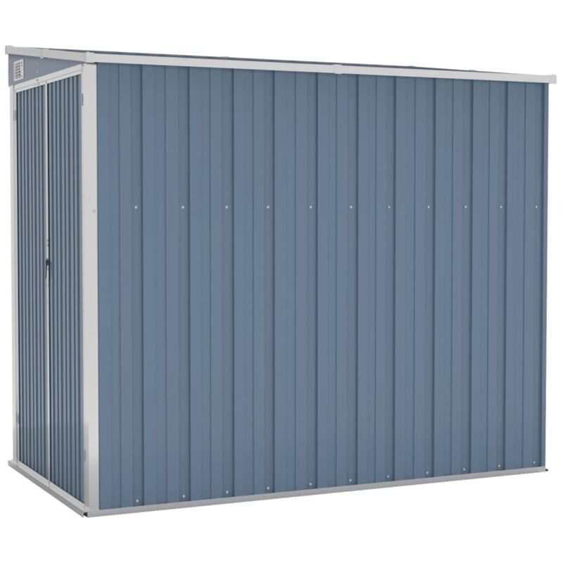 Abri de jardin mural Gris 118x194x178 cm Acier galvanisé