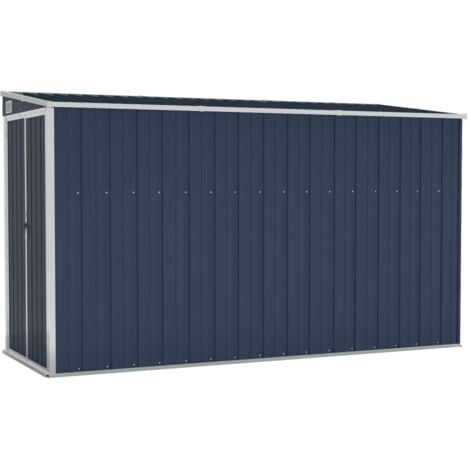 Abri de jardin mural Anthracite 118x288x178 cm Acier vidaXL