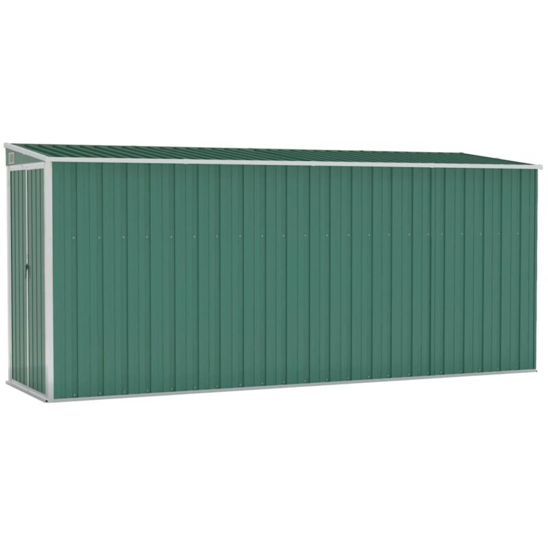 Mercatoxl - Abri de jardin mural Vert 118x382x178 cm Acier galvanis&eacute;