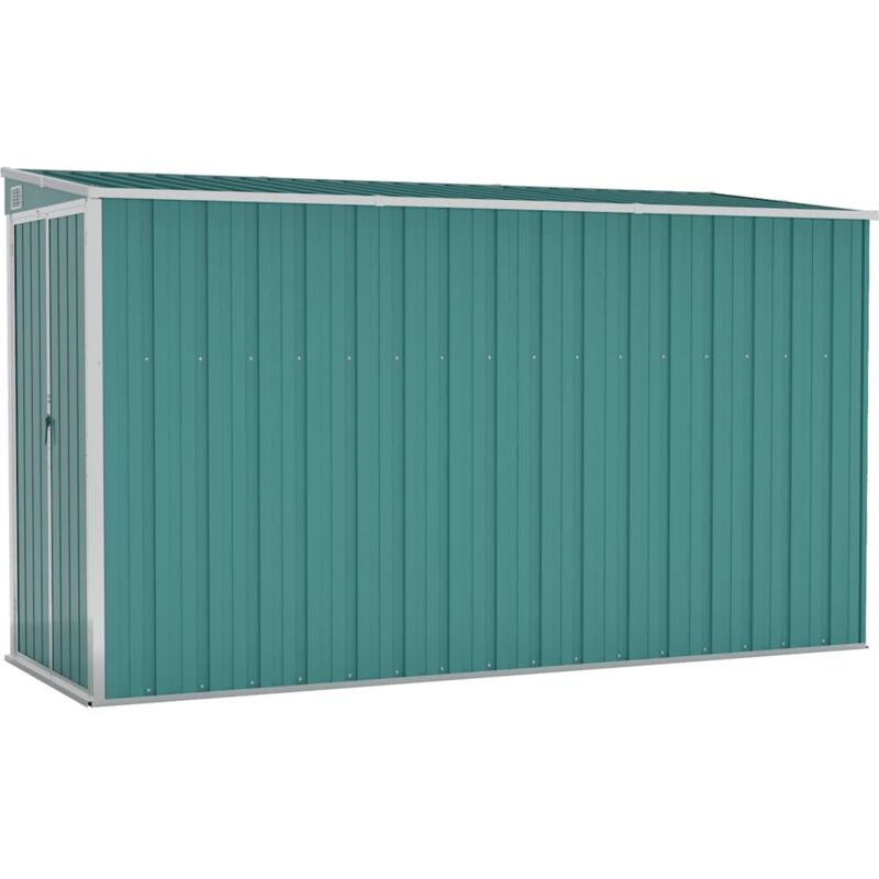 Abri de jardin mural Vert 118x288x178 cm Acier galvanisé