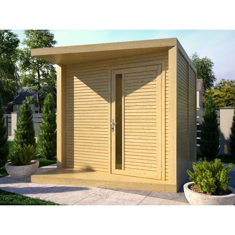 Direct Abris - Abri de Jardin neris - Surface : 6m2 - 237 x 297cm - Porte simple - Cabane de Jardin - Plancher Rehaussé - Abri Amenageable - Sans