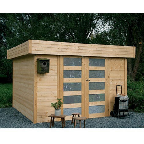 Abri de jardin ODENSE en bois 8,64 m², Plancher Non