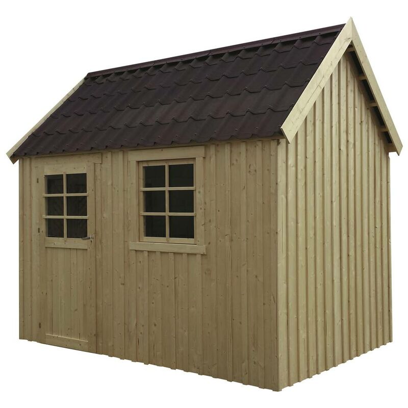 Solid - Abri jardin bois 'Oleron' - 7.72 m - 3.07 x 2.09 x 2.94 m - 16 mm