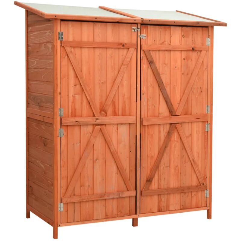 Abri de jardin à outils Stockage extérieur 140x75x160 cm Bois de sapin massif 13633