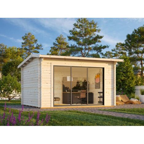 Abri de jardin Palmako Ines A Naturel , 44 mm Épaisseur paroi 410 x 320 cm