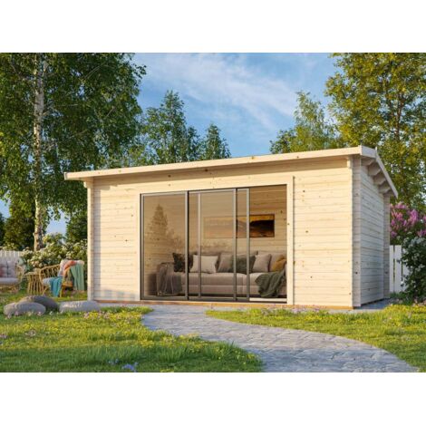 Abri de jardin Palmako Ines B Naturel , 44 mm Épaisseur paroi 500 x 320 cm