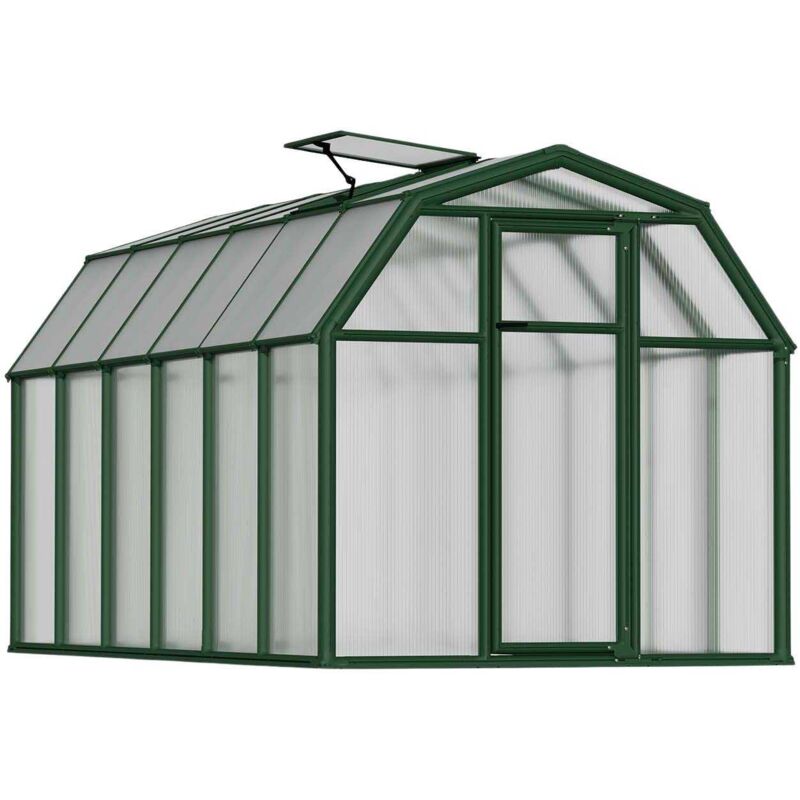 Palram - Serre de jardin en aluminium vert et polycarbonate Eco Grow 7.9m²