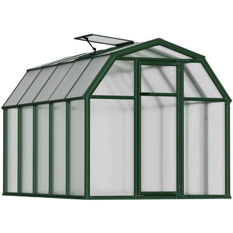 Palram - Serre de jardin en aluminium vert et polycarbonate Eco Grow 6.7m²