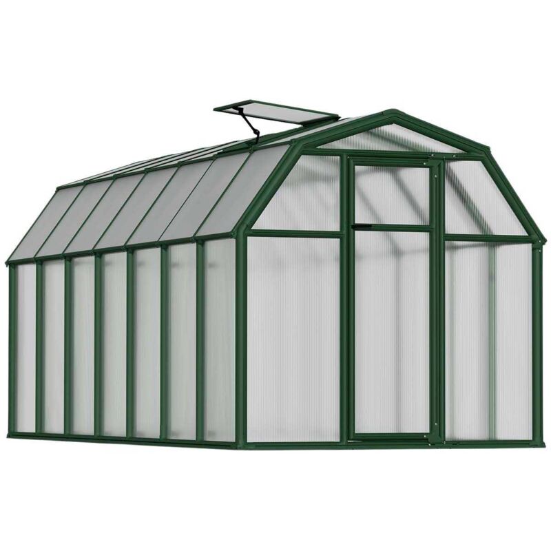 Palram - Serre de jardin en aluminium vert et polycarbonate Eco Grow 9.2m²
