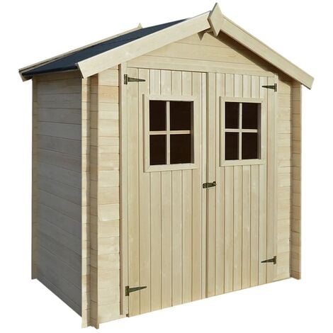 Abri de jardin pour bûches de bois 2 x 1 m 19 mm Bois
