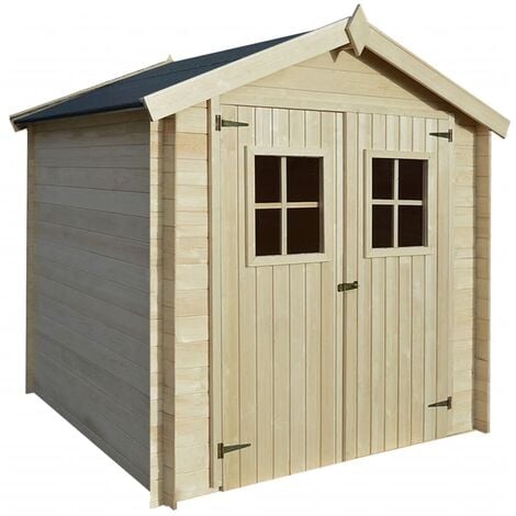 Abri de jardin pour bûches de bois 2 x 2 m 19 mm Bois