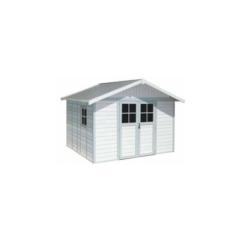 Abri de Jardin Résine deco 11 white Grosfillex Verde