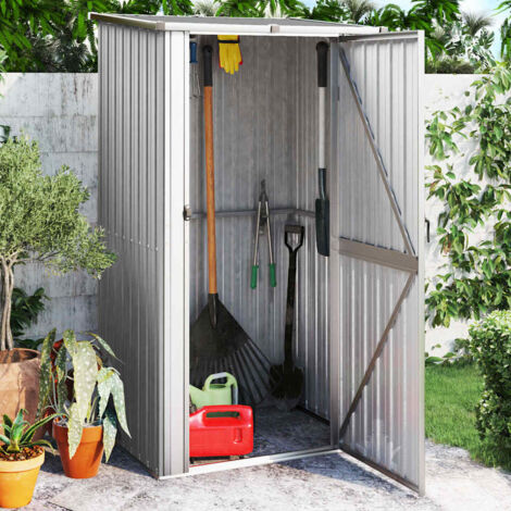 Abri de jardin-Remise Cabane pour outils Gris 118,5x97x209,5 cm Acier galvanisé